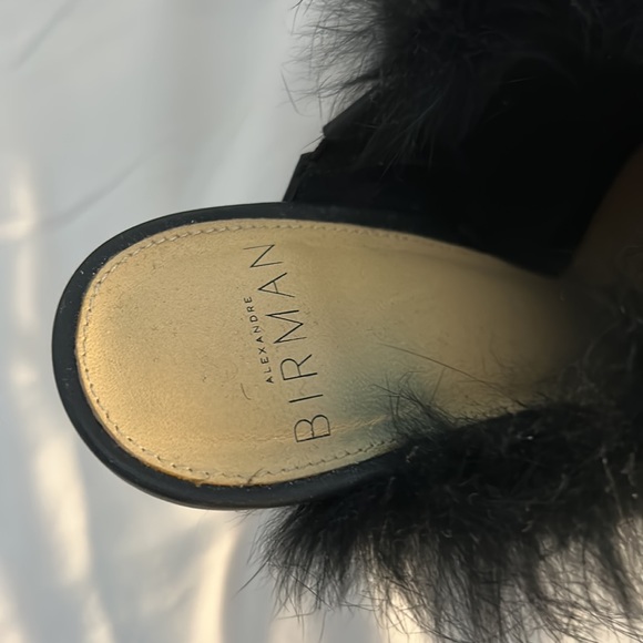 Alexandre Birman fur trim mules size 38 - Picture 2 of 6